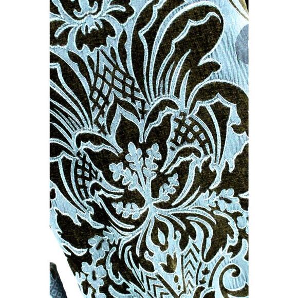 Retro Womens Artisan Made Coat Verdigris & Olive Brocade ONLY ONE S-M $275 MSRP - Picture 5 of 6